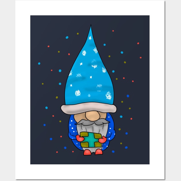 Christmas gnome Wall Art by Antiope